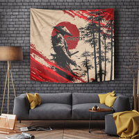 Personalised Japan Samurai Vintage Tapestry Honor Defines Strength