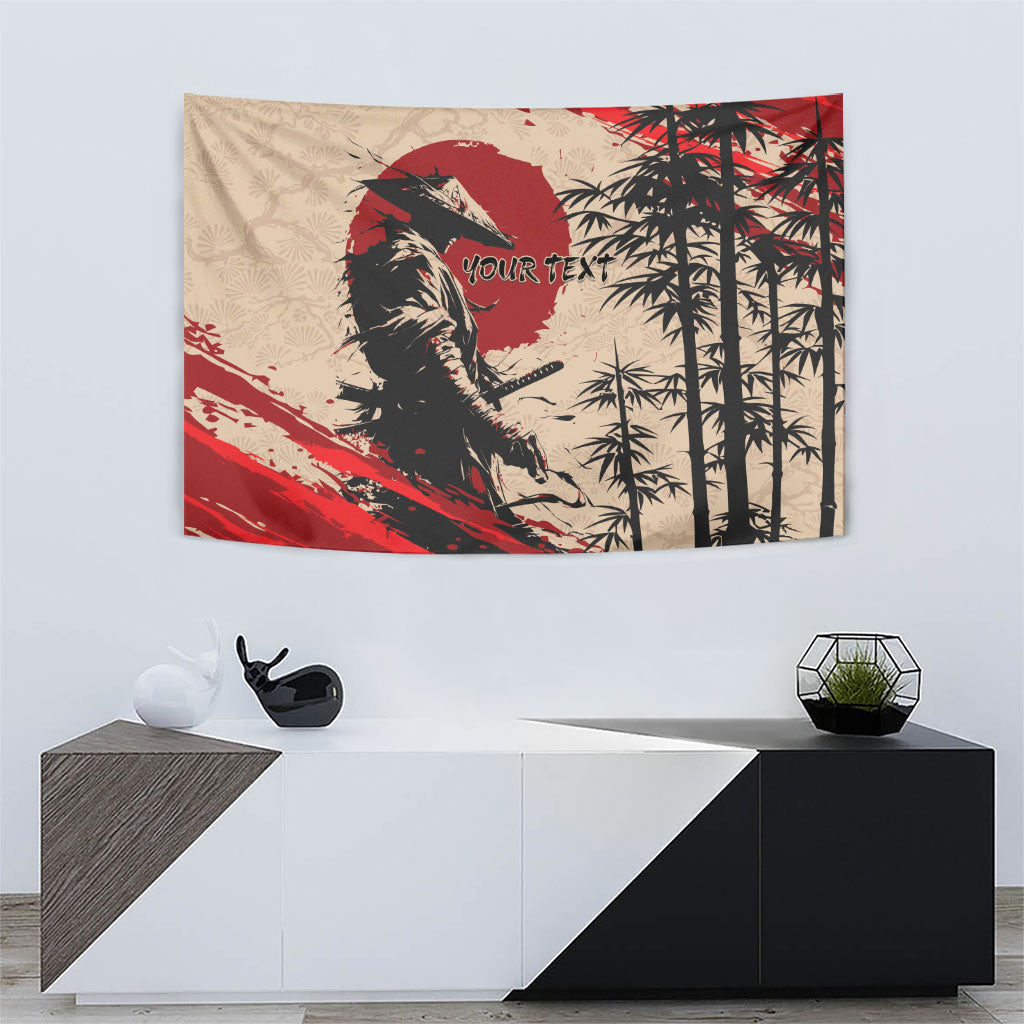 Personalised Japan Samurai Vintage Tapestry Honor Defines Strength