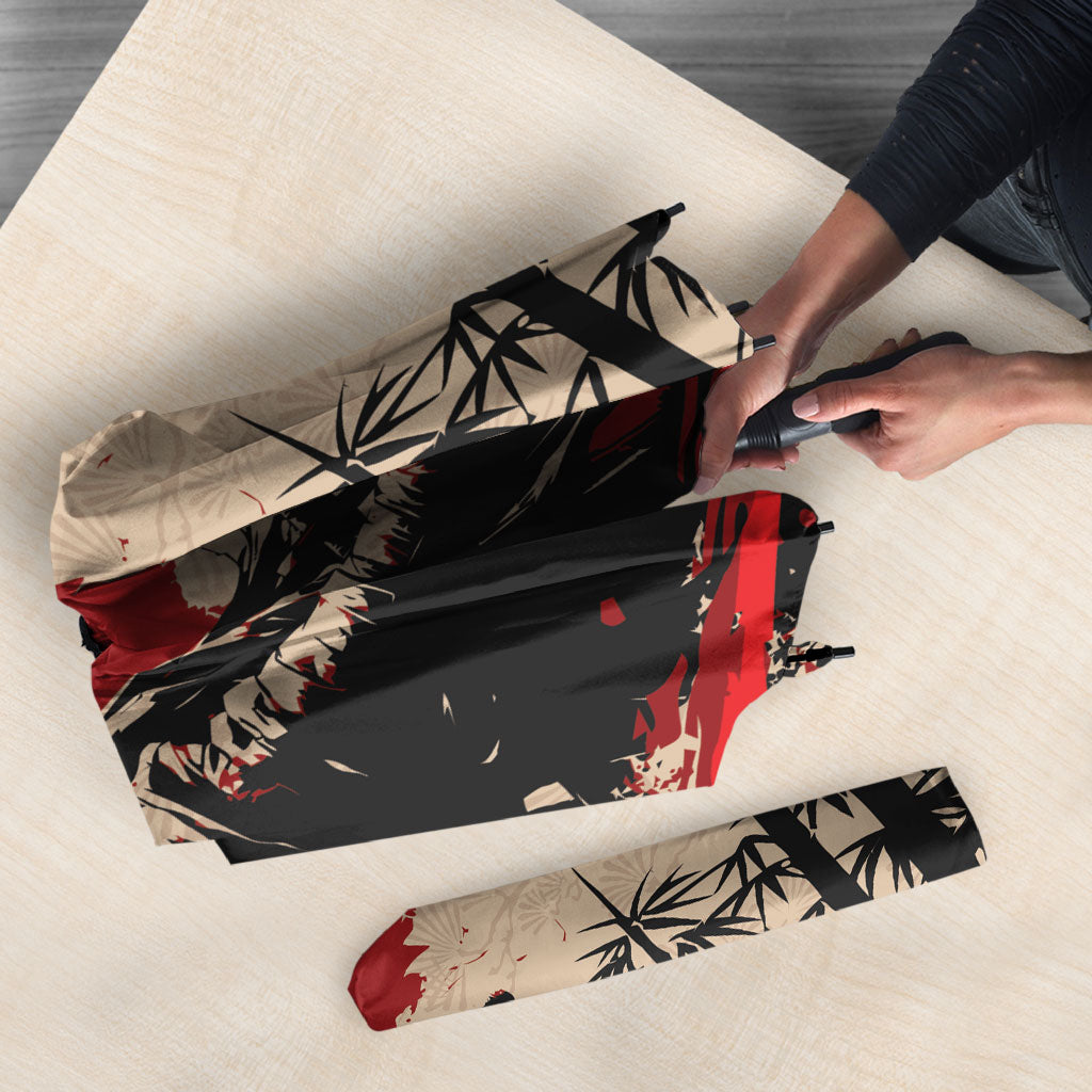 Personalised Japan Samurai Vintage Umbrella Honor Defines Strength