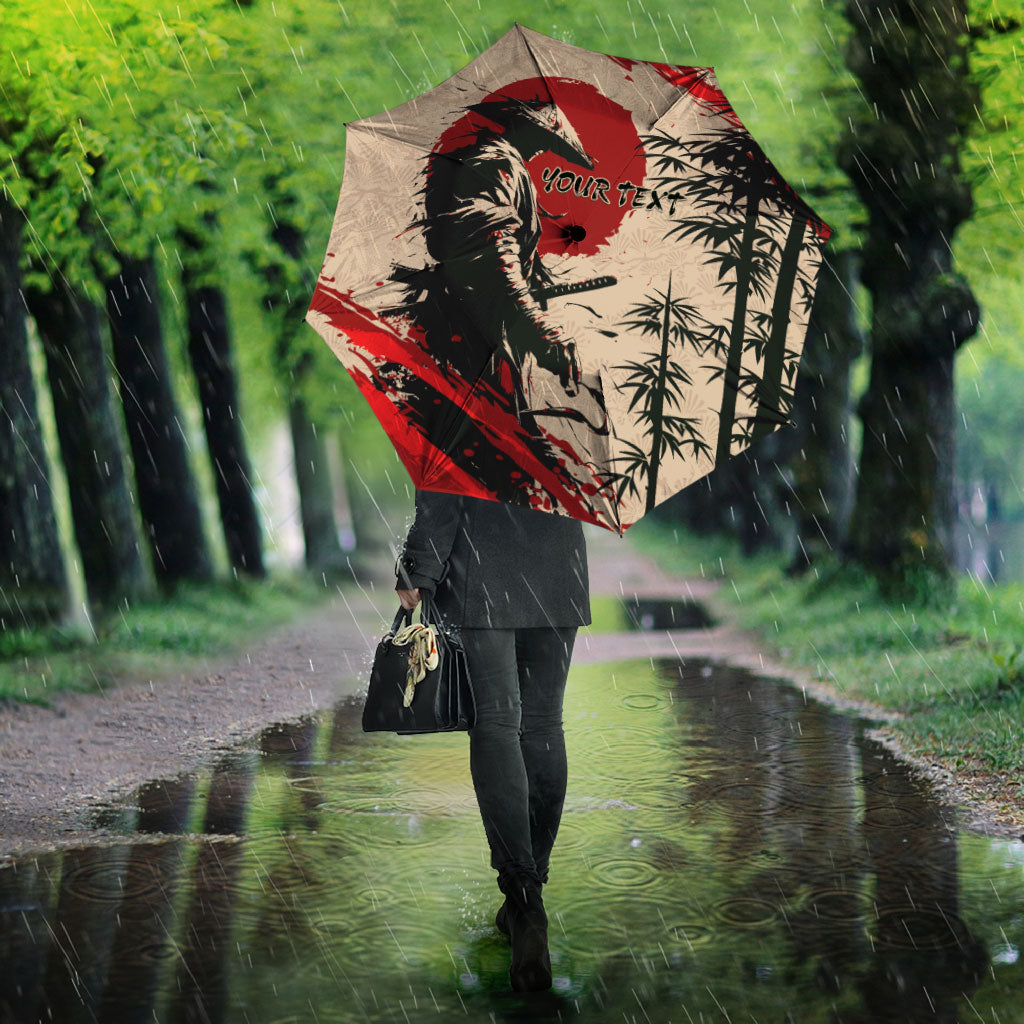 Personalised Japan Samurai Vintage Umbrella Honor Defines Strength