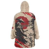 Personalised Japan Samurai Vintage Wearable Blanket Hoodie Honor Defines Strength