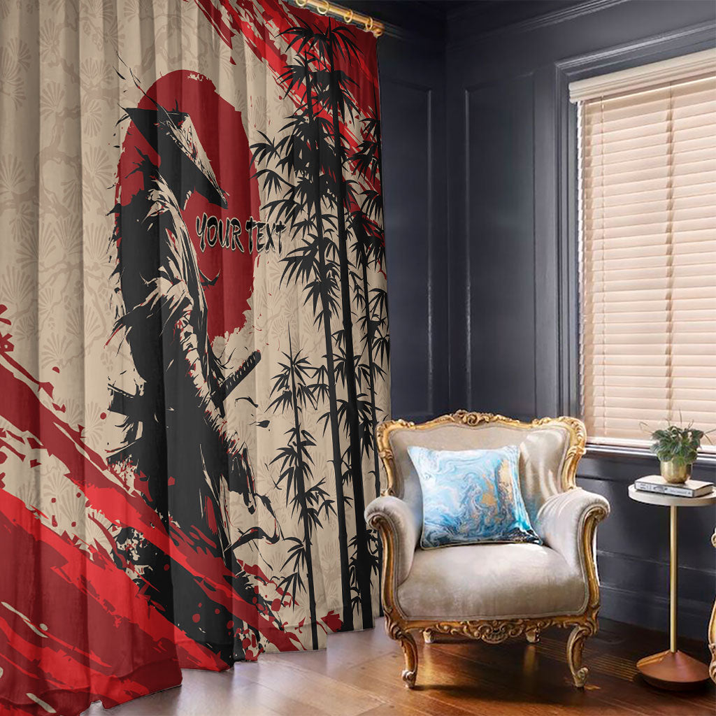 Personalised Japan Samurai Vintage Window Curtain Honor Defines Strength