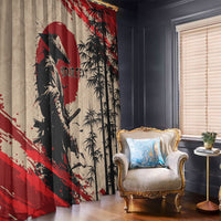 Personalised Japan Samurai Vintage Window Curtain Honor Defines Strength