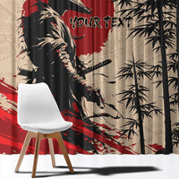 Personalised Japan Samurai Vintage Window Curtain Honor Defines Strength