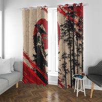 Personalised Japan Samurai Vintage Window Curtain Honor Defines Strength