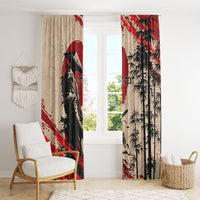 Personalised Japan Samurai Vintage Window Curtain Honor Defines Strength