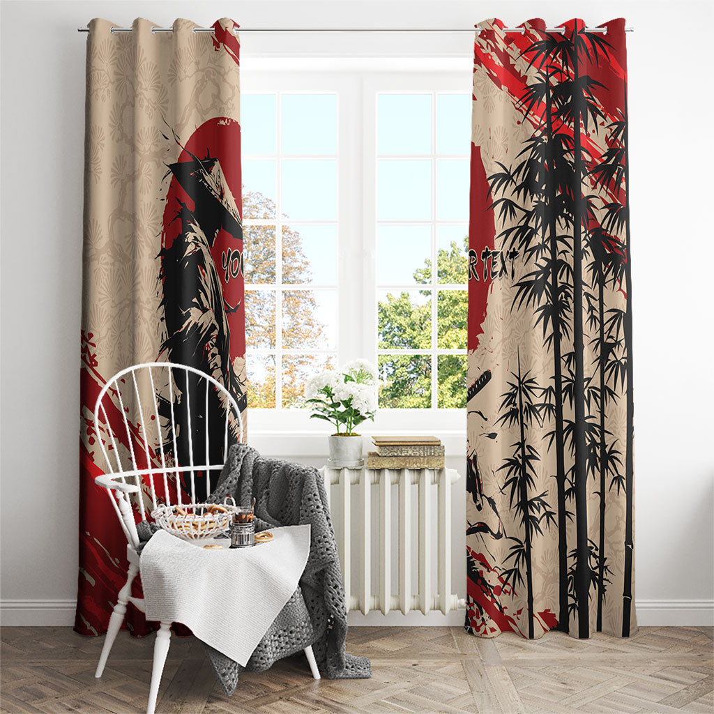 Personalised Japan Samurai Vintage Window Curtain Honor Defines Strength
