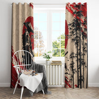 Personalised Japan Samurai Vintage Window Curtain Honor Defines Strength