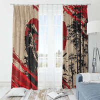 Personalised Japan Samurai Vintage Window Curtain Honor Defines Strength