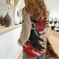Personalised Japan Samurai Vintage Women Casual Shirt Honor Defines Strength