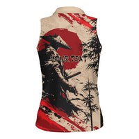 Personalised Japan Samurai Vintage Women Sleeveless Polo Shirt Honor Defines Strength