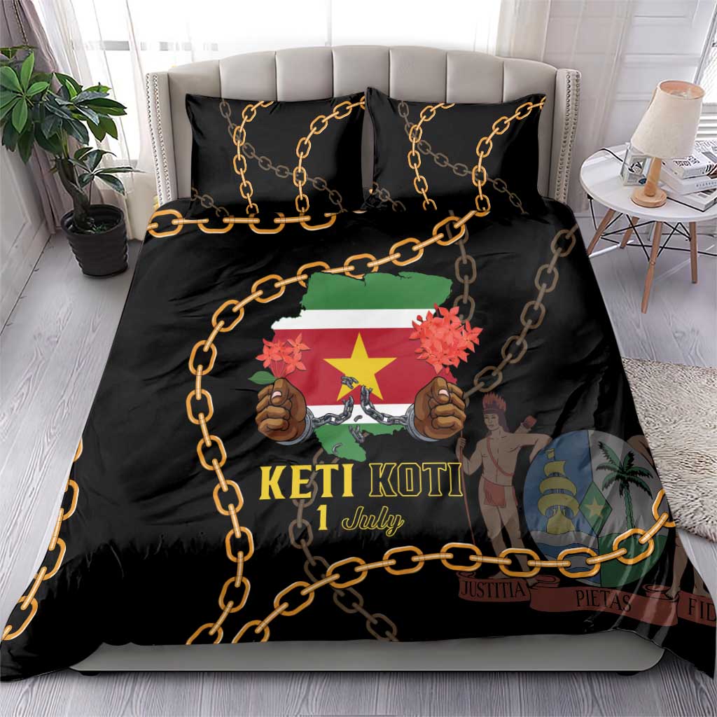 Suriname Keti Koti Bedding Set Kettingsnijden Prisiri Manspasi - Wonder Print Shop