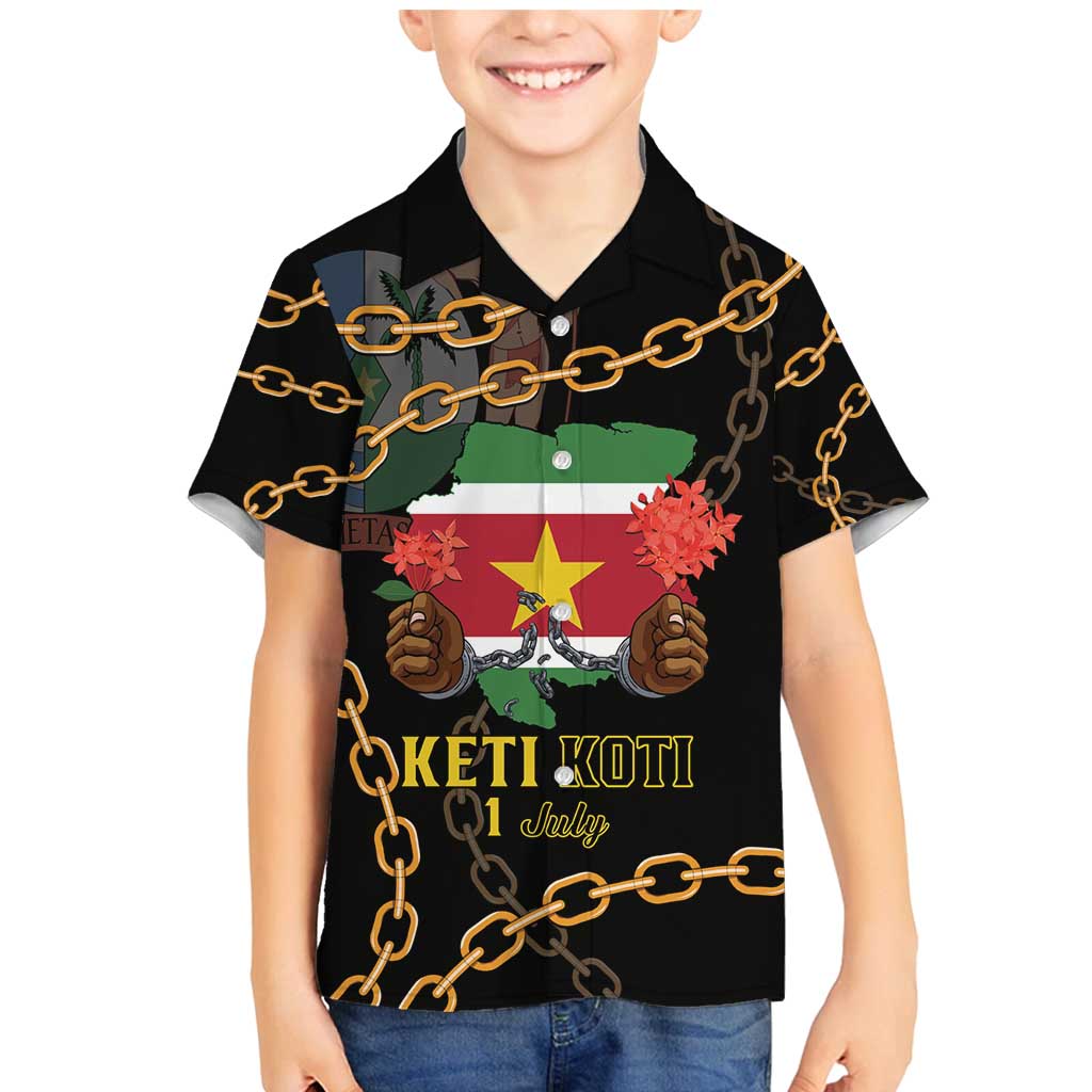 Suriname Keti Koti Family Matching Mermaid Dress and Hawaiian Shirt Kettingsnijden Prisiri Manspasi - Wonder Print Shop