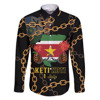 Suriname Keti Koti Family Matching Short Sleeve Bodycon Dress and Hawaiian Shirt Kettingsnijden Prisiri Manspasi - Wonder Print Shop