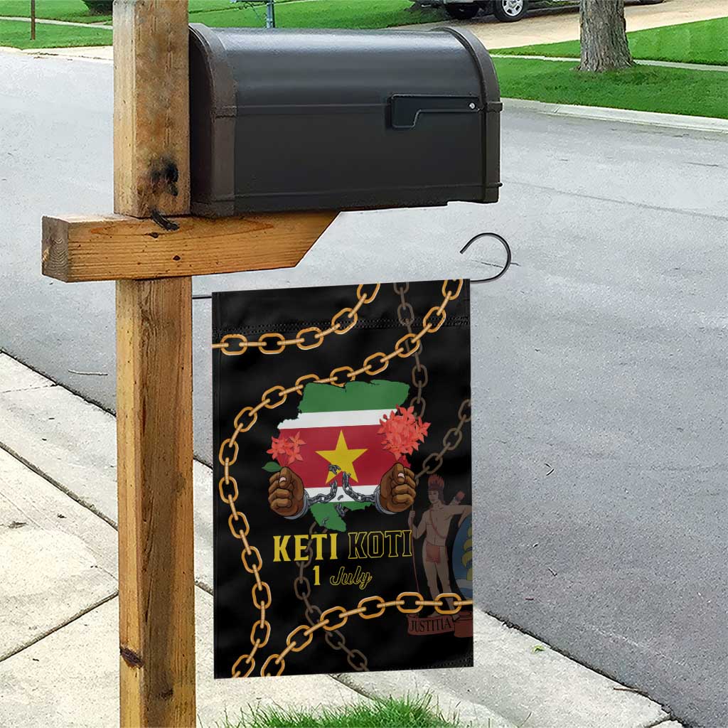 Suriname Keti Koti Garden Flag Kettingsnijden Prisiri Manspasi - Wonder Print Shop