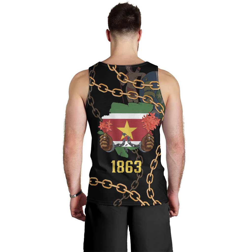 Suriname Keti Koti Men Tank Top Kettingsnijden Prisiri Manspasi - Wonder Print Shop