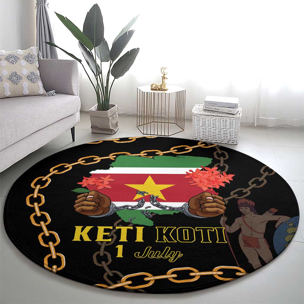 Suriname Keti Koti Round Carpet Kettingsnijden Prisiri Manspasi
