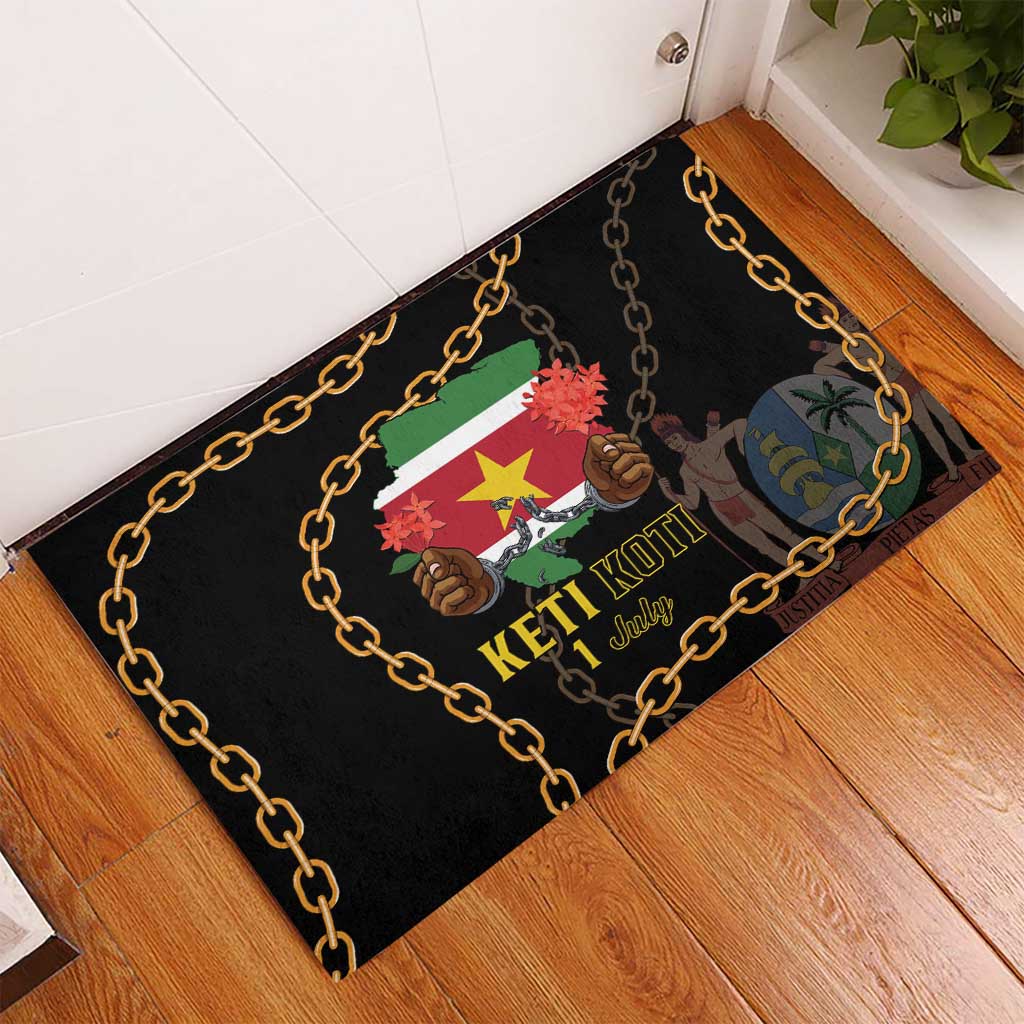 Suriname Keti Koti Rubber Doormat Kettingsnijden Prisiri Manspasi - Wonder Print Shop