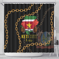 Suriname Keti Koti Shower Curtain Kettingsnijden Prisiri Manspasi