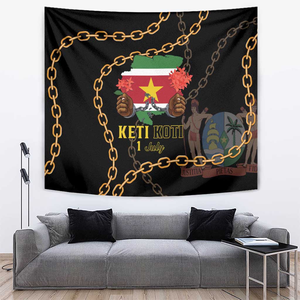 Suriname Keti Koti Tapestry Kettingsnijden Prisiri Manspasi - Wonder Print Shop