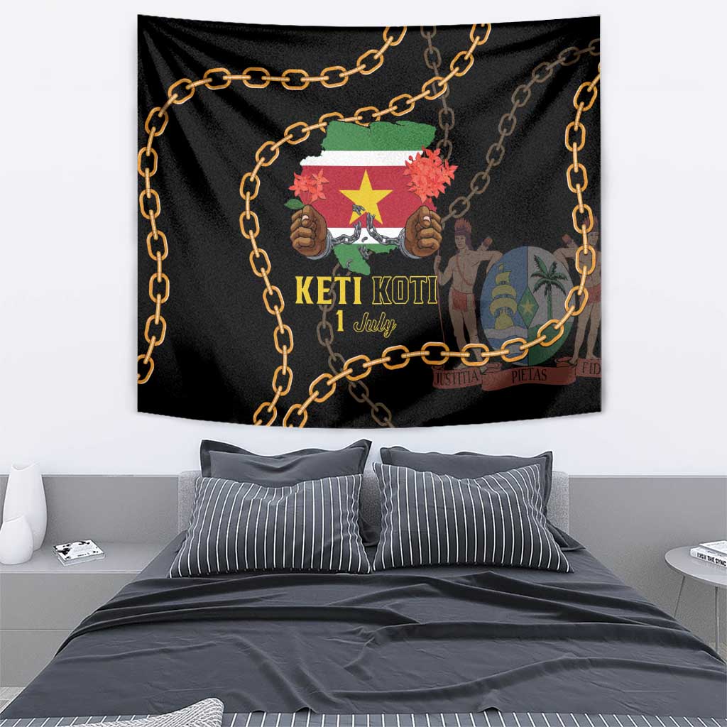 Suriname Keti Koti Tapestry Kettingsnijden Prisiri Manspasi - Wonder Print Shop