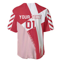 Custom Danmark 2024 Football Baseball Jersey We are Red We are White We are Danish Dynamite - Wonder Print Shop