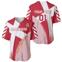 Custom Danmark 2024 Football Baseball Jersey We are Red We are White We are Danish Dynamite - Wonder Print Shop