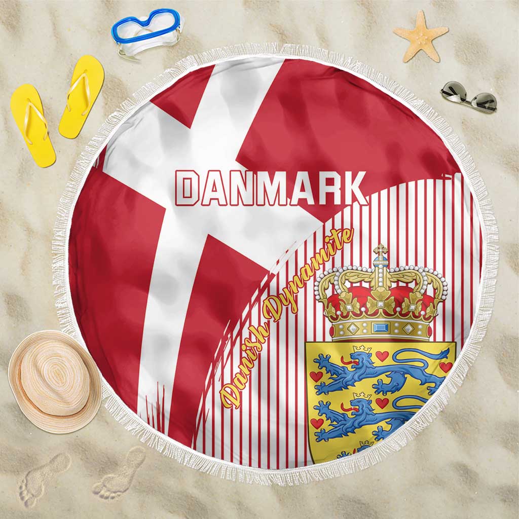 Danmark 2024 Football Beach Blanket We are Red We are White We are Danish Dynamite - Wonder Print Shop
