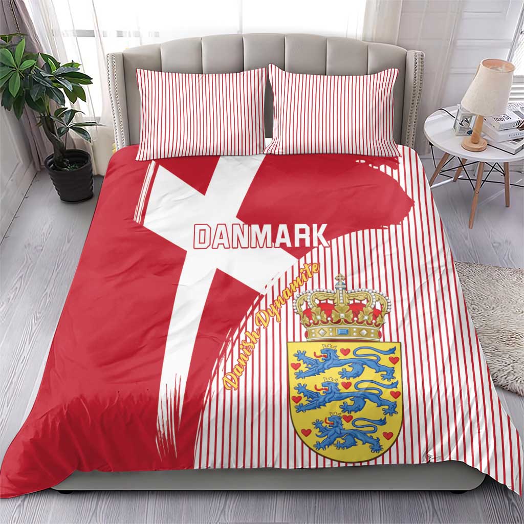 Danmark 2024 Football Bedding Set We are Red We are White We are Danish Dynamite - Wonder Print Shop