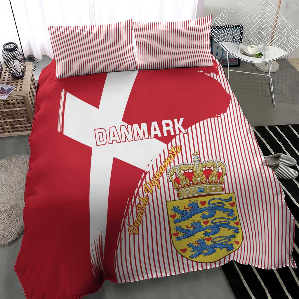 Danmark 2024 Football Bedding Set We are Red We are White We are Danish Dynamite - Wonder Print Shop