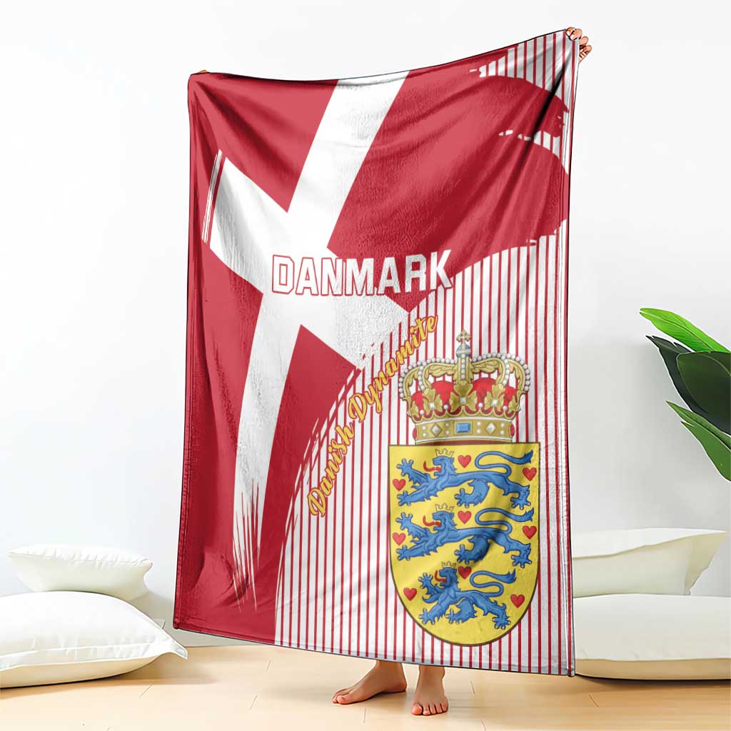 Danmark 2024 Football Blanket We are Red We are White We are Danish Dynamite