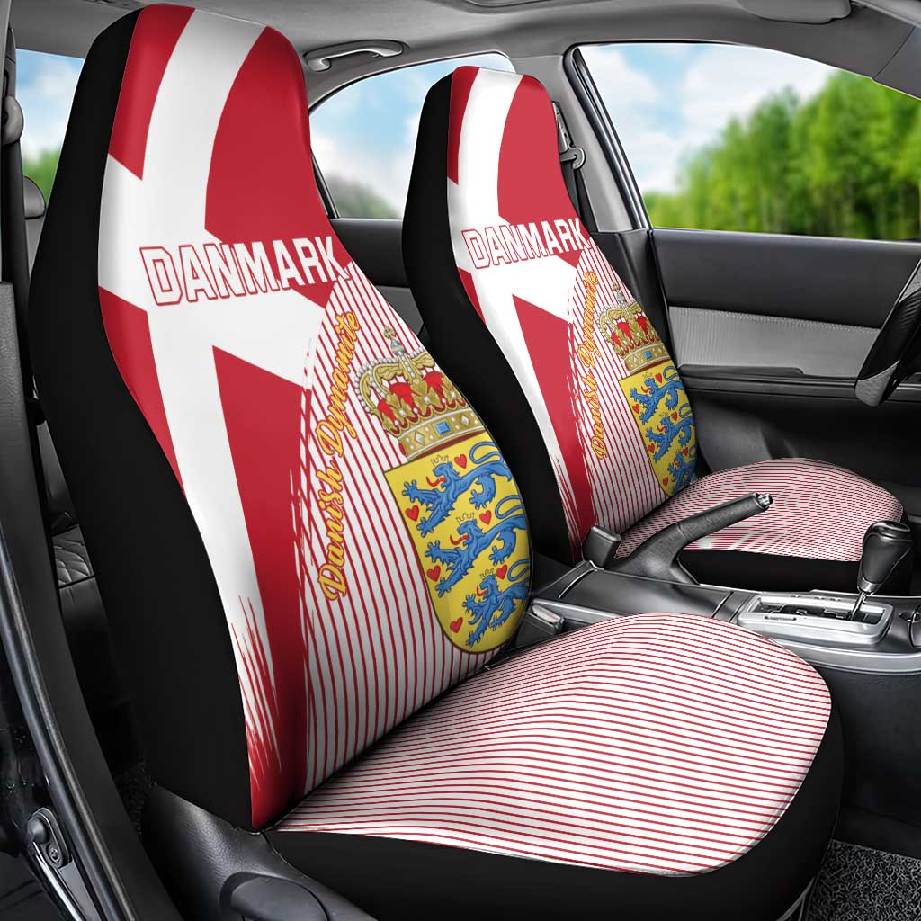 Danmark 2024 Football Car Seat Cover We are Red We are White We are Danish Dynamite - Wonder Print Shop