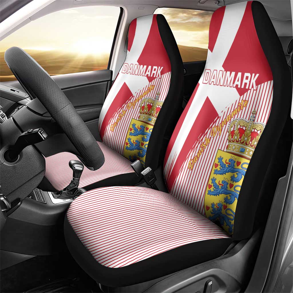 Danmark 2024 Football Car Seat Cover We are Red We are White We are Danish Dynamite - Wonder Print Shop