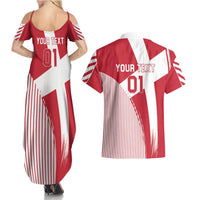 Custom Danmark 2024 Football Couples Matching Summer Maxi Dress and Hawaiian Shirt We are Red We are White We are Danish Dynamite - Wonder Print Shop