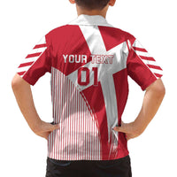 Custom Danmark 2024 Football Family Matching Puletasi and Hawaiian Shirt We are Red We are White We are Danish Dynamite - Wonder Print Shop