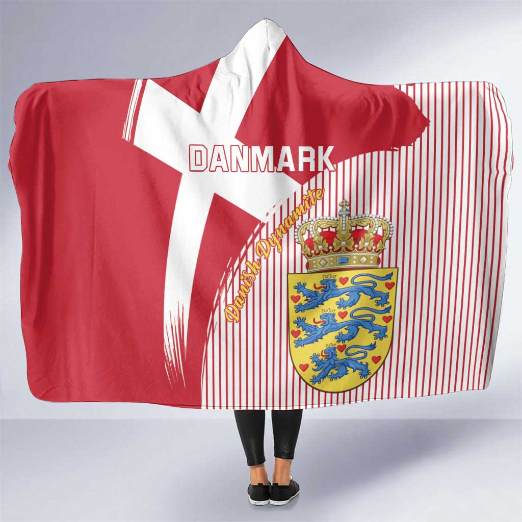 Danmark 2024 Football Hooded Blanket We are Red We are White We are Danish Dynamite