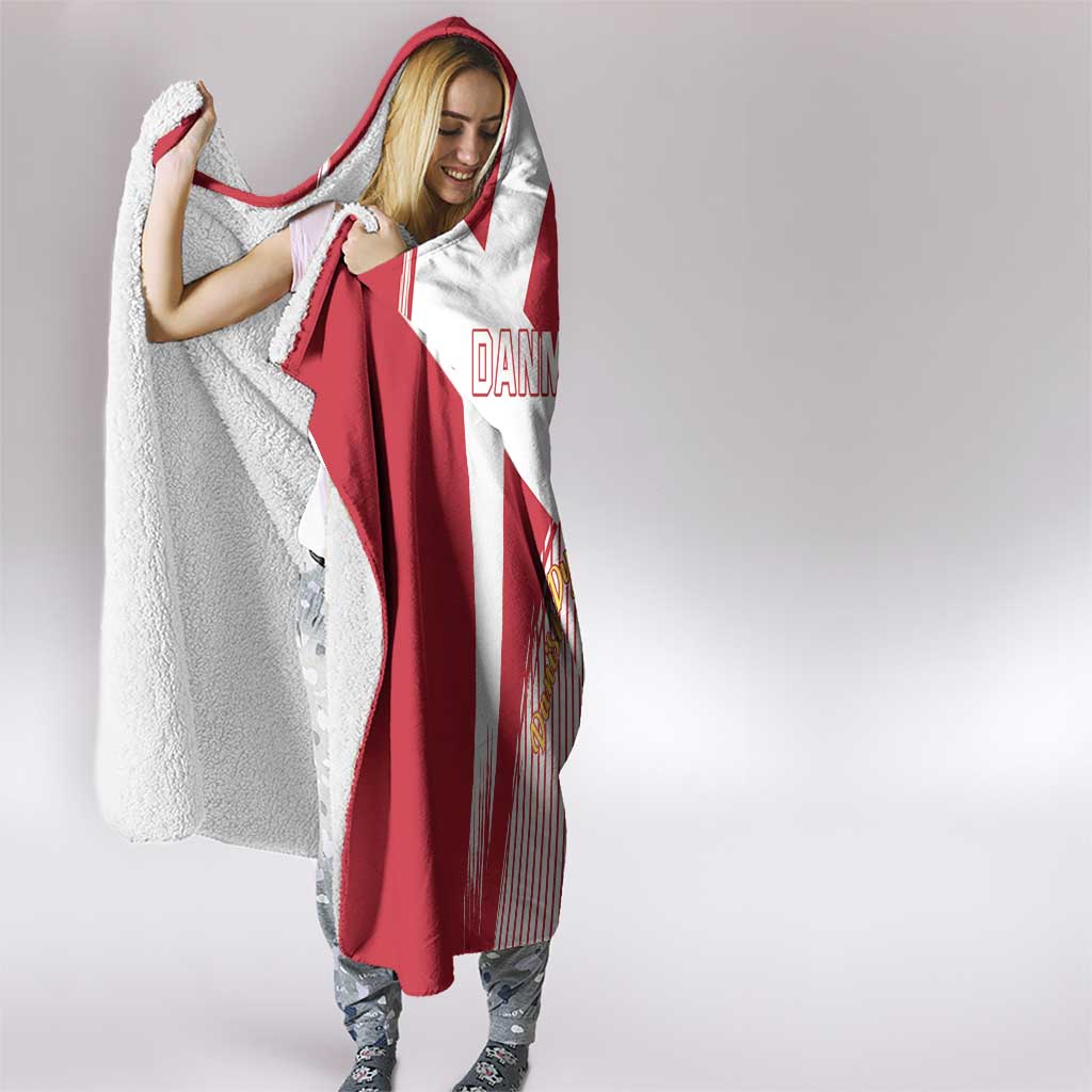 Danmark 2024 Football Hooded Blanket We are Red We are White We are Danish Dynamite