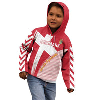 Custom Danmark 2024 Football Kid Hoodie We are Red We are White We are Danish Dynamite - Wonder Print Shop