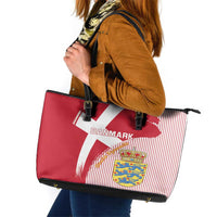 Danmark 2024 Football Leather Tote Bag We are Red We are White We are Danish Dynamite - Wonder Print Shop