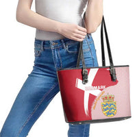 Danmark 2024 Football Leather Tote Bag We are Red We are White We are Danish Dynamite - Wonder Print Shop