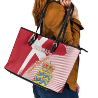 Danmark 2024 Football Leather Tote Bag We are Red We are White We are Danish Dynamite - Wonder Print Shop
