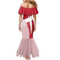 Custom Danmark 2024 Football Mermaid Dress We are Red We are White We are Danish Dynamite - Wonder Print Shop