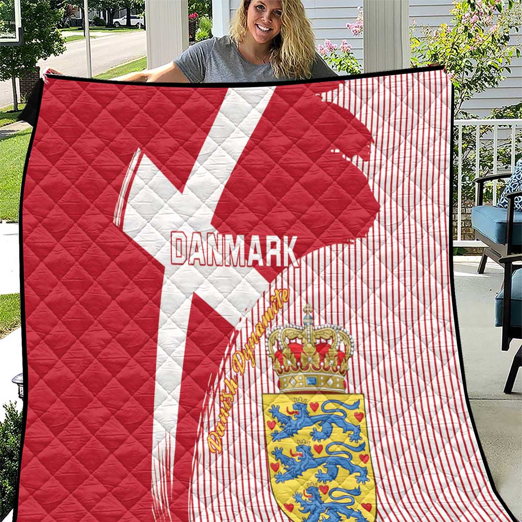 Danmark 2024 Football Quilt We are Red We are White We are Danish Dynamite - Wonder Print Shop