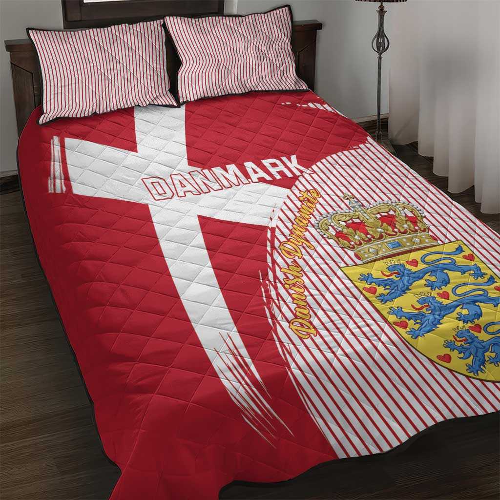 Danmark 2024 Football Quilt Bed Set We are Red We are White We are Danish Dynamite - Wonder Print Shop