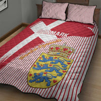 Danmark 2024 Football Quilt Bed Set We are Red We are White We are Danish Dynamite - Wonder Print Shop