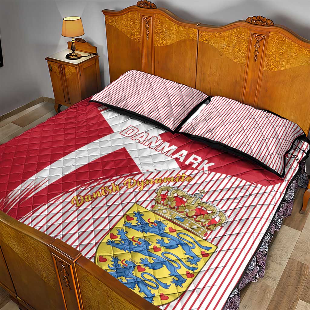 Danmark 2024 Football Quilt Bed Set We are Red We are White We are Danish Dynamite - Wonder Print Shop