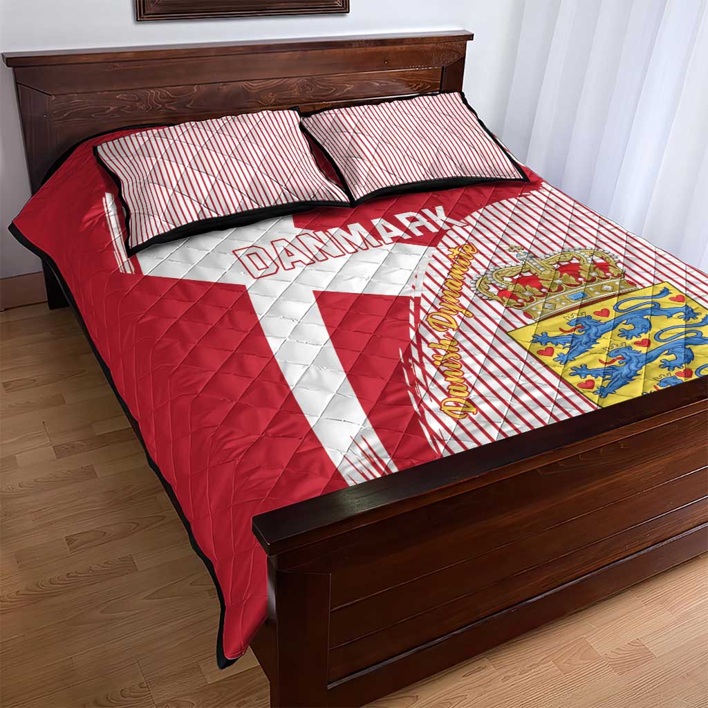Danmark 2024 Football Quilt Bed Set We are Red We are White We are Danish Dynamite - Wonder Print Shop