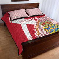 Danmark 2024 Football Quilt Bed Set We are Red We are White We are Danish Dynamite - Wonder Print Shop
