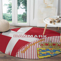 Danmark 2024 Football Round Carpet We are Red We are White We are Danish Dynamite