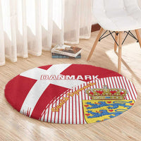 Danmark 2024 Football Round Carpet We are Red We are White We are Danish Dynamite